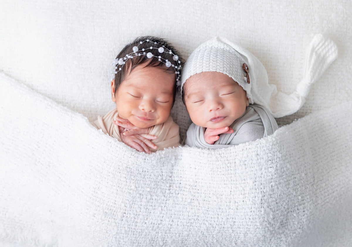 Newborn Twins Photography Session At Home